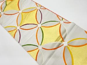 リサイクル　七宝・菱模様織出し袋帯